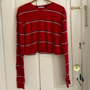 Reformation long sleeved crop top